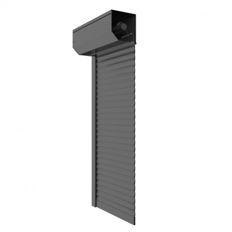 Volet roulant radio Aluminium H160 cm x L120 cm coloris blanc ou gris